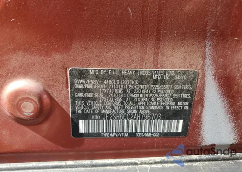 2010 Subaru Forester 2.5X Premium z USA, uszkodzony, nr VIN JF2SH6CC2AH796703